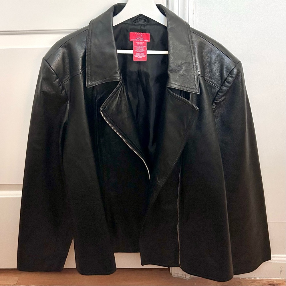Oscar De La Renta leather jacket
